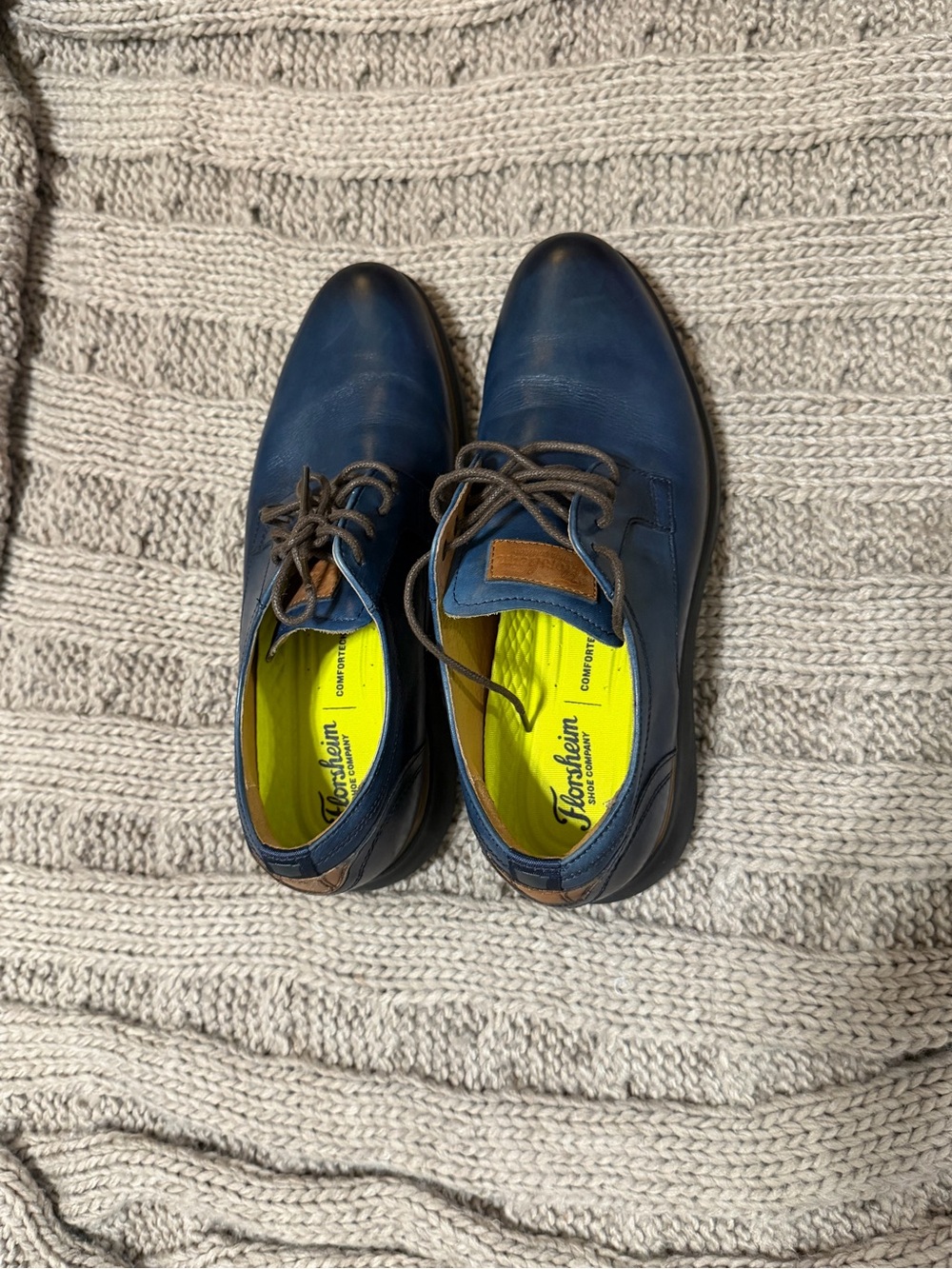 💥Florsheim Blue Leather Derby Men shoe. Very Nice! 💥Trusted Seller 💥 - Picture 3 of 7